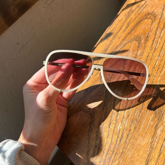 Quay Australia Cream and Brown Sunglasses main image 5